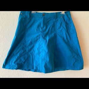 KUHL SPLASH SKIRT BEAUTIFUL SKY TEAL BLUE ATHLEISURE FLATTERING A-line SKIRT